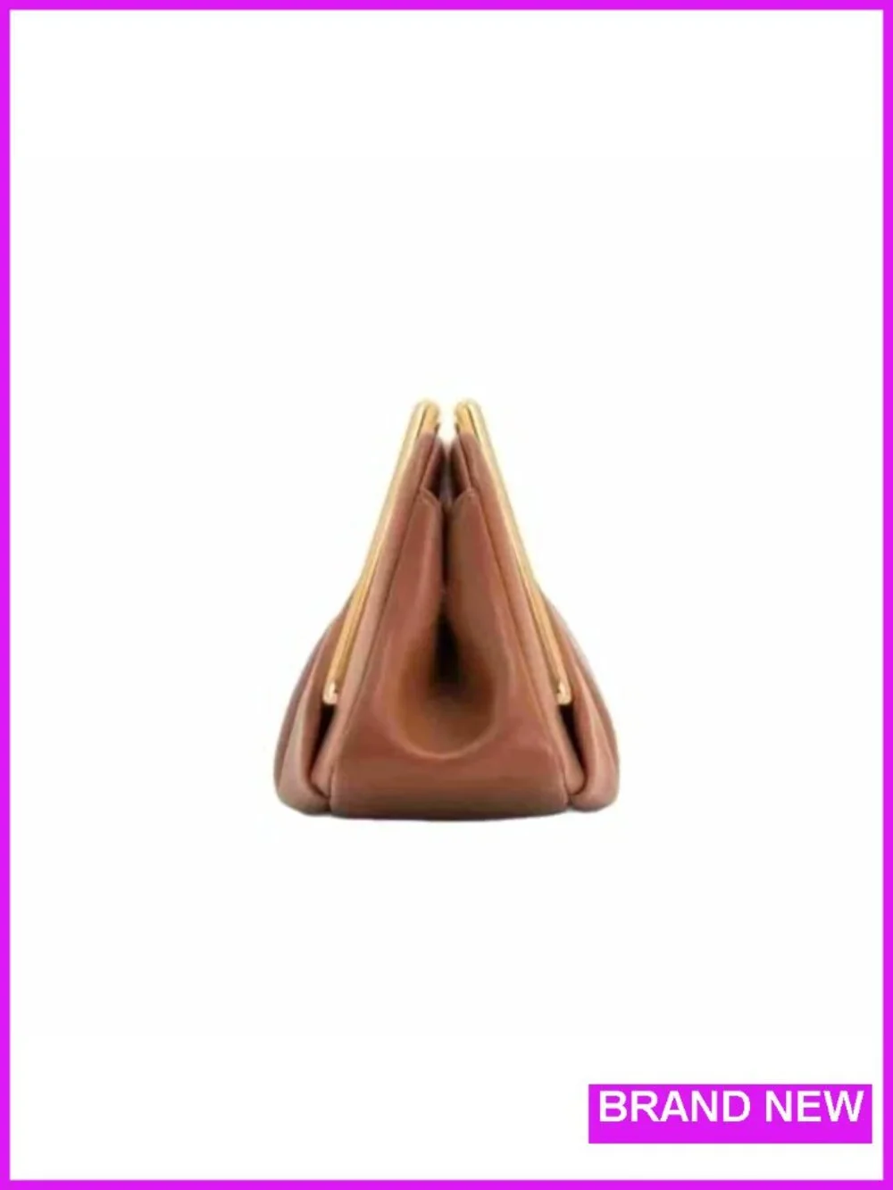 Ruched Cloud Clutch Purse with Geometric Metal Handle Women's Evening Bag PU